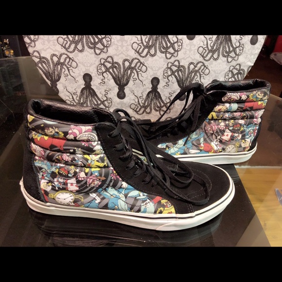 alice in wonderland vans high tops